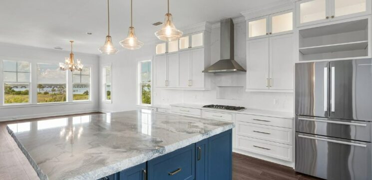 Kitchen inside custom home by Riverside Homes Custom